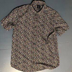 RVCA Black Floral Pattern Shirt